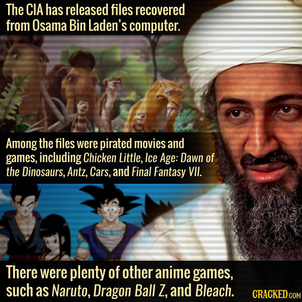 The files were released by the CIA, probably as... found on Osama Bin Laden...