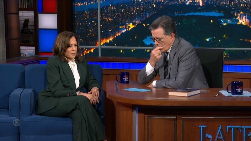 Stephen Colbert’s Big Interview with Kamala Harris Shows Neither Can Change