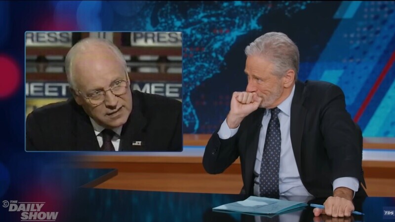 Jon Stewart Laments That Dick Cheney Didn’t Live To See The Newest GOP War of Choice