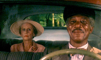 Morgan Freeman smiling in Driving Ms. Daisy