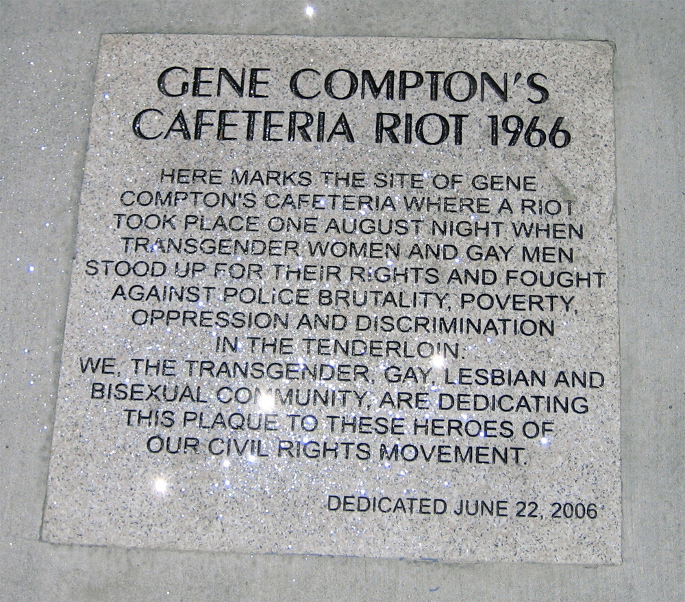 Compton's Cafeteria Riot Commemoration 40th Anniversary Historical Marker, San Francisco, CA, USA