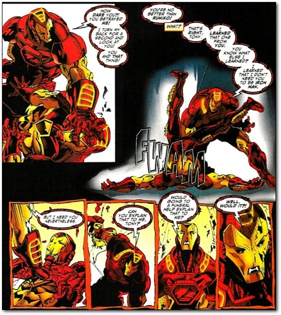 HOWN YOURE NO DARE YOUPY BOTTER THAN you BETRAYED RUMIKO ME! WHAT? I TURN ArY THATS t RACK FOR RISHT A LEARNEP SECOND AND TONY. THAT ONE LOO AT EROM y