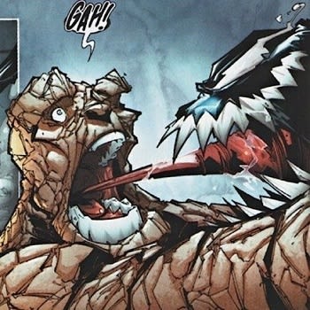 Venom frenches the Thing