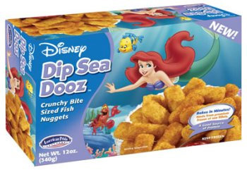 NEW! 22o o ee Disney Dip Sea Dooz. Bite Cronchy Fish Sired e e Nie Nuggerts me 1208. Net W1 (S40
