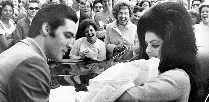 Elvis and Priscilla with their daughter