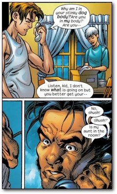 Whu am T in Wour stinkou dog bodu?Are yOU in mu bodup Are youe Listen. kid. T don't kenow what i goina on but uou better aet uoure- No. shhuch! shuch