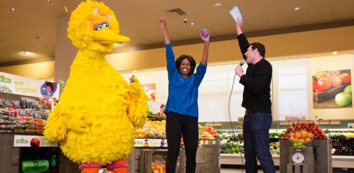 Billy Eichner Big Bird Michelle Obama