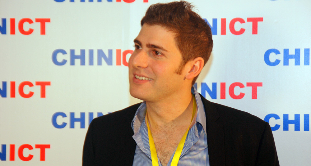 Facebook's co-founder Eduardo Saverin at the 8th annual edition of the CHINICT conference on May 25th 2012 in Beijing, China.