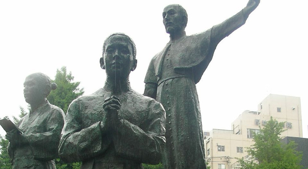 Francis Xavier and Anjirō and Bernardo the Japanese in Xavier Park