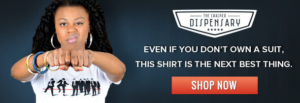 Tt ERACKED DISPENSARY EVEN IF YOU DON'T OWN A SUIT, THIS SHIRT IS THE NEXT BEST THING. A Mn SHOP NOW 
