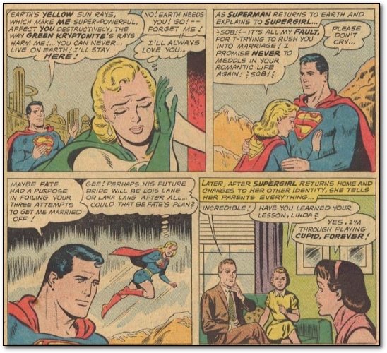 VEARTH'S YELLOW SUN RAYS, NO: EARTH NEEDS As SUPERMAN RETURNS TO EARTH AND WHICH MAKE ME R-POWERFUL, you! GO! EXPLAINS TO SUPERGIRL..S AFFEAT you DEST