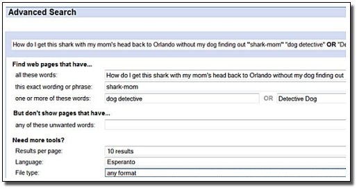 Advanced Search How do get this shark with my momn's head back to Ortando wthout my dog finding out shark-mom' dog detective OR De Find web pages