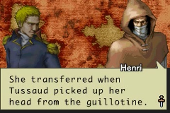 Henri, She transferred when Tussaud picked up her head from the guillotine. 