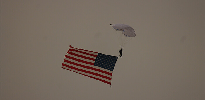 Wings of Blue American flag