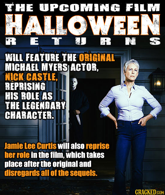 THE UPCOMING FILM HALLOWEEN R E8 R IN WILL FEATURE THE ORIGINAL MICHAEL MYERS ACTOR, NICK CASTLE, REPRISING HIS ROLE AS THE LEGENDARY CHARACTER! Jamie