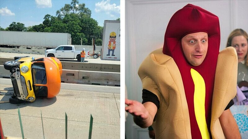 We’re All Trying to Find the Guy Responsible for the Wienermobile Roll-Over Crash