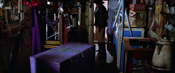 Indy in a magician's trunk