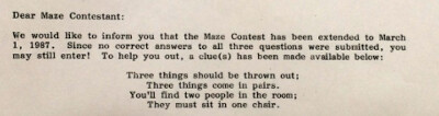 Maze publisher letter to contestant - 4 Bonkers Puzzle Contests That Baffled The World