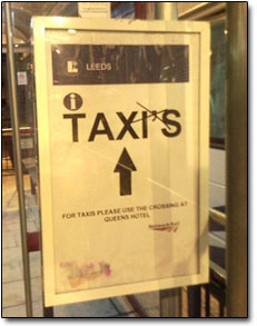 RR LEEDS i TAXI'S s? tet CRONA ASE E tra TAXI OEL 0ESS is