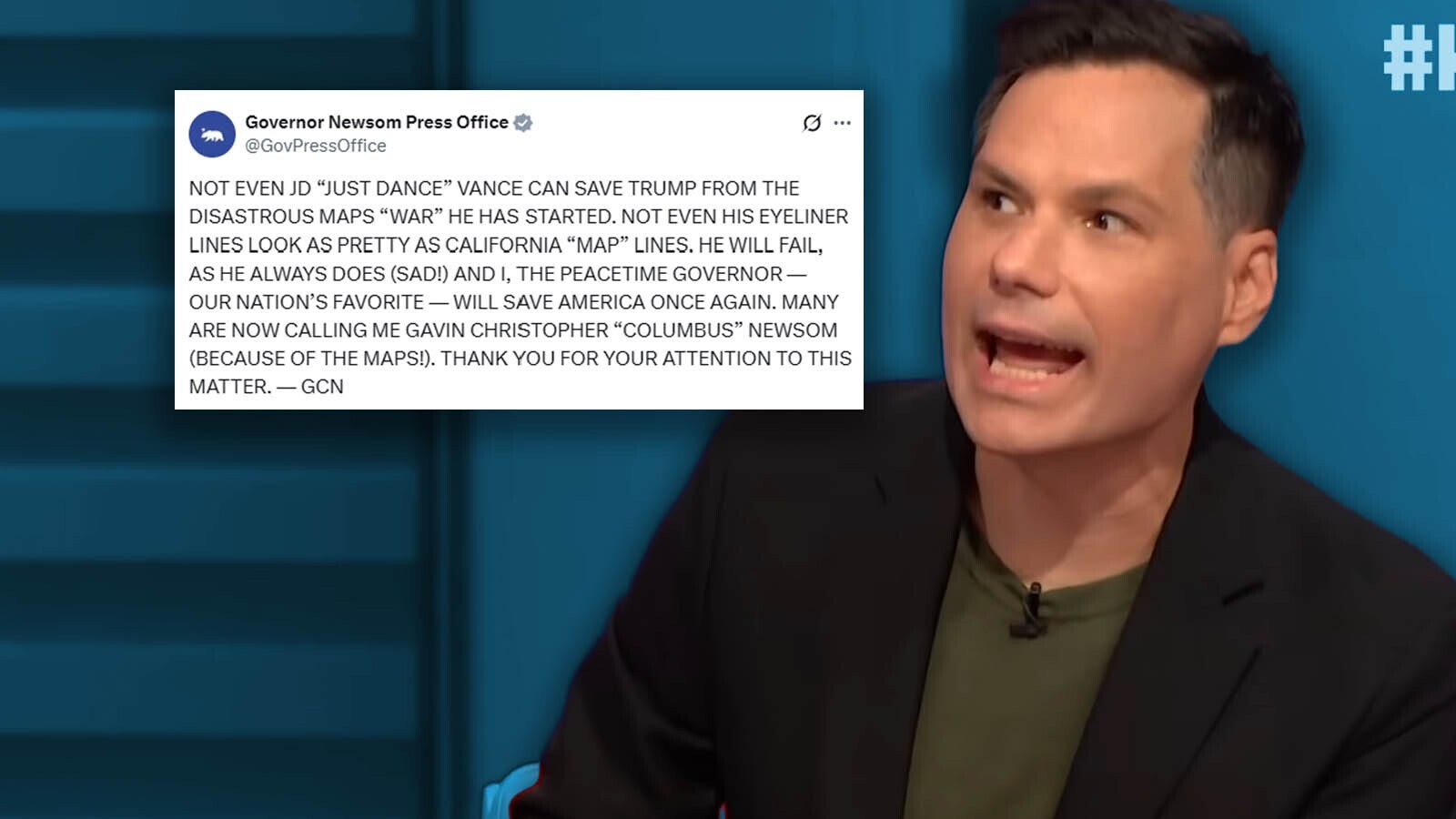 Michael Ian Black ‘Hates’ Gavin Newsom’s Trump Impression