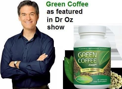 Green Coffee as featured in Dr Oz show POERFIE ANTIOXIDANT Powenit GREEN COFFEE 2000 EXTRA STRENGTH y POEYEES aa apee anoo UELEMENT