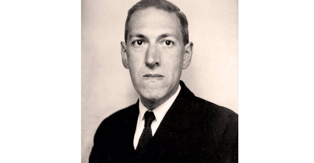 A portrait of American author H. P. Lovecraft, taken in June 1934 by Lucius B. Truesdell