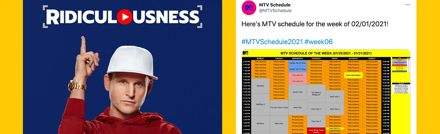 MTV Apparently Only Airs 'Ridiculousness' Now