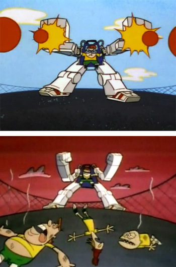 Dexter playing dodgeball