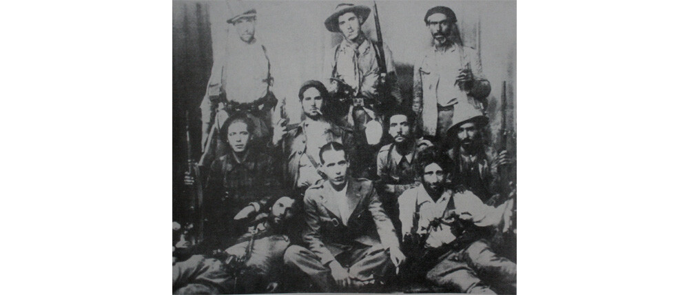A unit from the Bulgarian International Brigade under the command of Ivan Bitsov, Spanish Civil War, 1937.