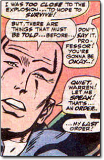 T WAS 7 cLose TO THE EXPLO5ON. mo Hope To SURYIYE! UT, THERE ARE THOGS THAT MUST DONT BE TOLD... BEFORE-.. SAY IT. PRO FESSOR: YOU'RE CONNA A OAAX.. O