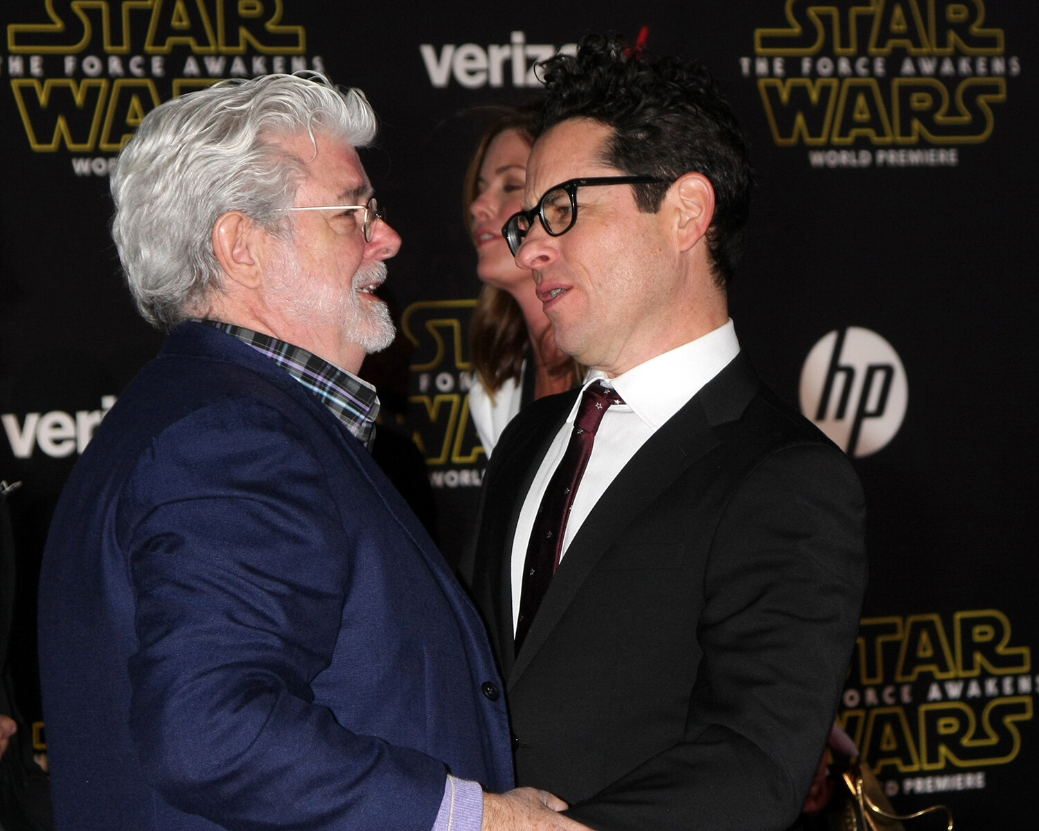 jj Abrams and George Lucas 