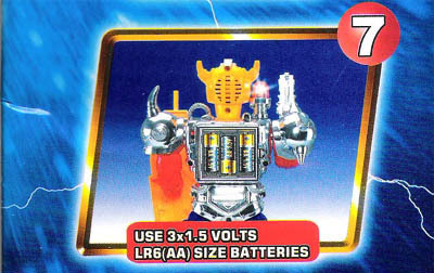 7 USE 3x1.5 VOLTS LR6(AA) SIZE BATTERIES 