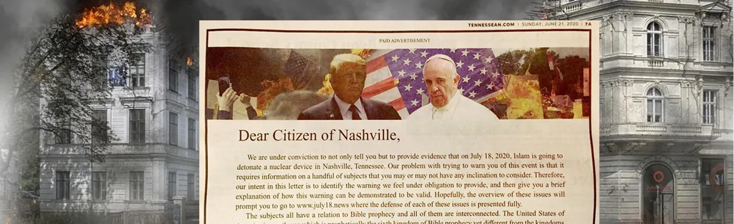 TENNESSEAN.COM PAIDADVERTISEMENT Dear Citizen of Nashville, We under conviction to not only tell you but to provide evidence are that on July 18. 2020