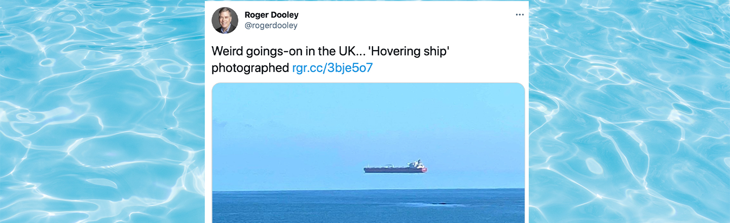 Floating Ship Appears Above English Coast