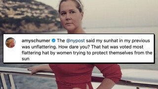 Amy Schumer and the ‘New York Post’ Are Beefing Over Her Sun Hat
