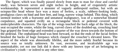 The figure, which was finally passed slowly from man to man for close and careful study, was between seven and eight inches in height, and of exquisit
