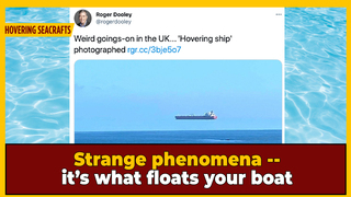 Floating Ship Appears Above English Coast