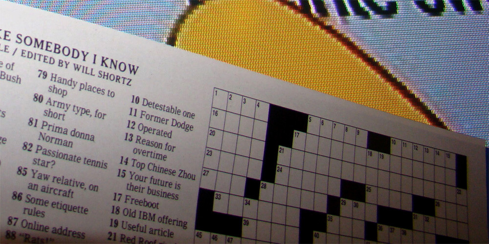 NY Times crossword puzzle