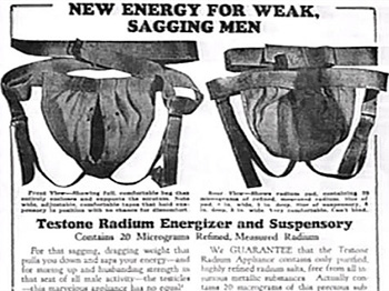 NEW ENERGY FOR WEAK, SAGGING MEN n Testone Radium Energizer and Suspensory Cotains 0 Micregramna Ratned. Meestesd aa Fle e48 ssEE. Srecose wniche ts W