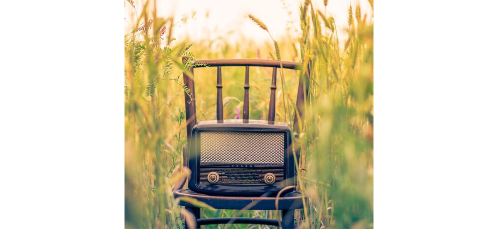 Radio on chair