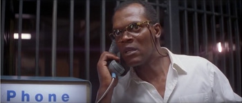 Sam Jackson on the phone