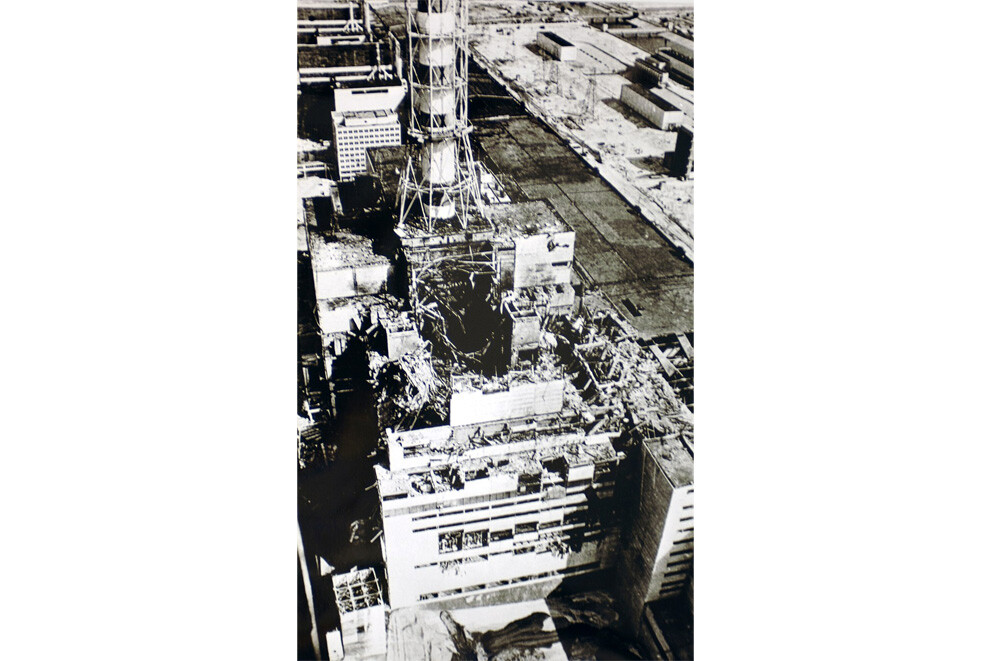 destroyed Chernobyl reactor