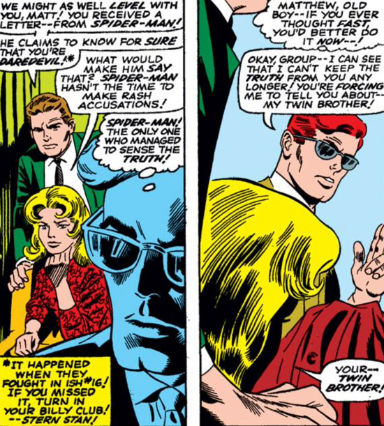 Matt Murdock reveals his twin brother