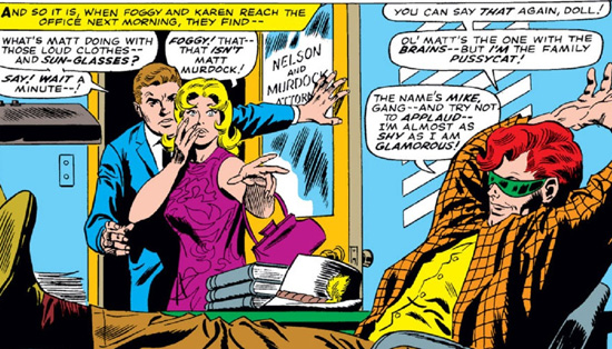 Matt Murdock disguised as his twin brother