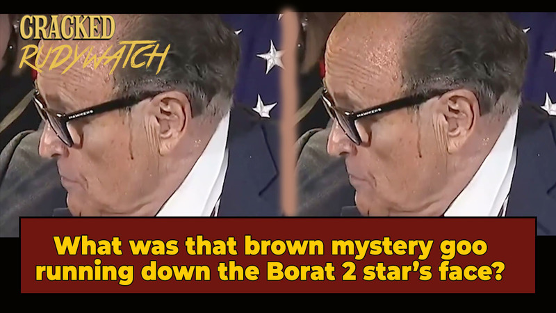 Leaking Rudy Correction: Brown Stuff Leaking Down Rudy Giuliani's Face Likely Not ...