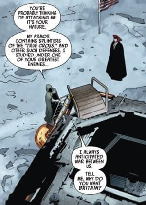 Dr. Doom speaks to Dracula on the moon