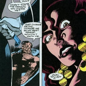 The Punisher face surgery comic panels