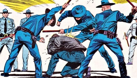 The Punisher is beaten by police