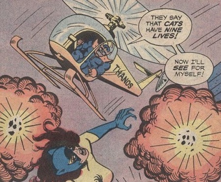 Thanos in his Thanos helicopter
