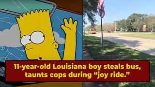 An Eleven-Year-Old Louisiana Boy Steals And Crashes School Bus, Taunting Officers